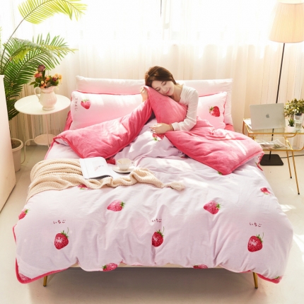 91家纺网 家纺一手货源 找家纺 （总）爱妮玖玖 2019新款棉加绒四件套