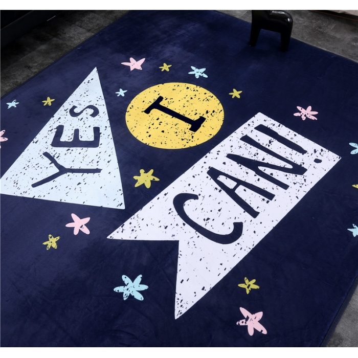 91家纺网 家纺一手货源 找家纺 网客家纺 北欧大版数码印花地垫 yes-ican