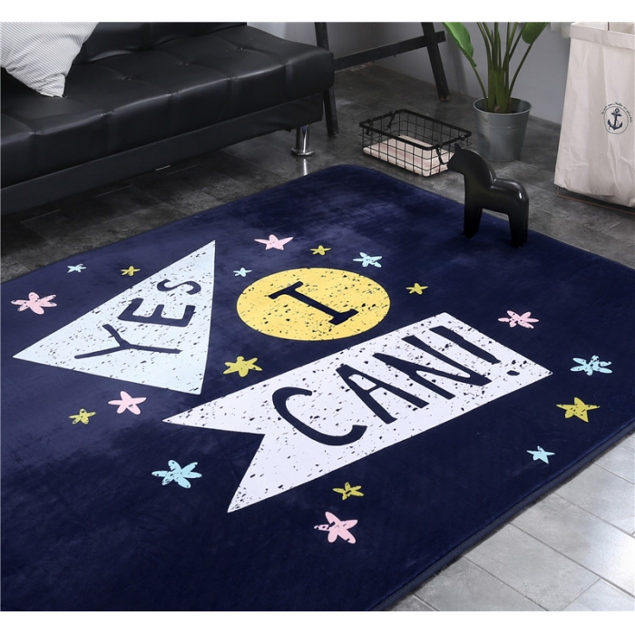 91家纺网 家纺一手货源 找家纺 网客家纺 北欧大版数码印花地垫 yes-ican