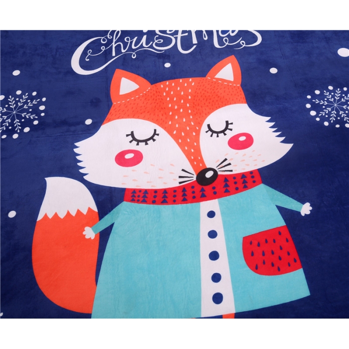 91家纺网 家纺一手货源 找家纺 网客家纺 北欧大版数码印花地垫 等爱的狐狸