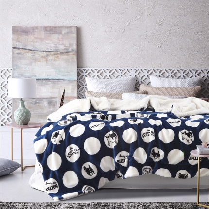 91家纺网 家纺一手货源 找家纺 （总）网客家纺 印花羊羔绒毛毯