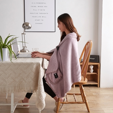 91家纺网 家纺一手货源 找家纺 （总）网客家纺 2024新款羊羔绒懒人多功能披肩毯