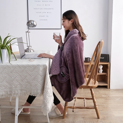 91家纺网 家纺一手货源 找家纺 （总）网客家纺 2024新款羊羔绒懒人多功能披肩毯