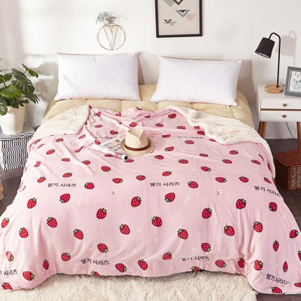 91家纺网 家纺一手货源 找家纺 （总）网客家纺 印花羊羔绒毛毯