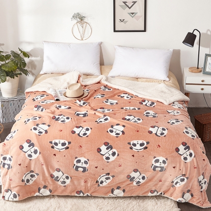 91家纺网 家纺一手货源 找家纺 （总）网客家纺 印花羊羔绒毛毯