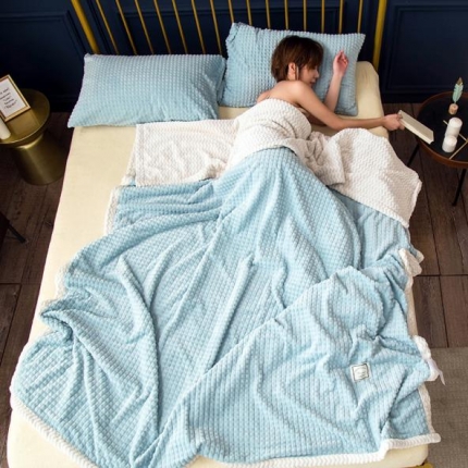 91家纺网 家纺一手货源 找家纺 （总）网客 2024新款菠萝格休闲随意毯