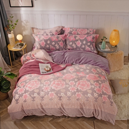 91家纺网 家纺一手货源 找家纺 （总）盛馨家纺 2023新款雕花绒四件套