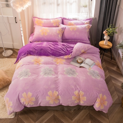 91家纺网 家纺一手货源 找家纺 （总）盛馨家纺 2023新款雕花绒四件套