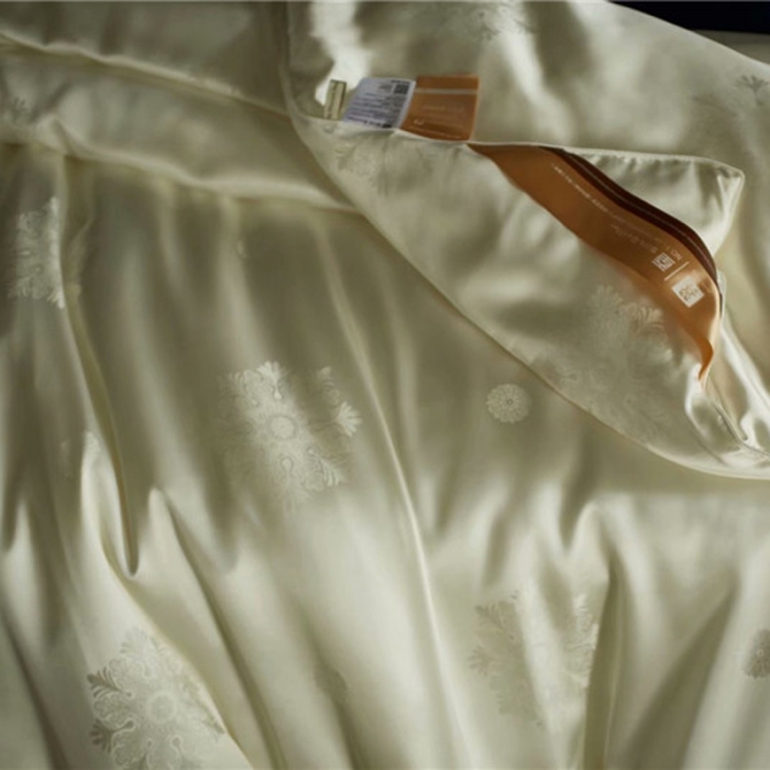 91家纺网 家纺一手货源 找家纺 洁蚕居 2019新款真丝桑蚕丝被 乳白色