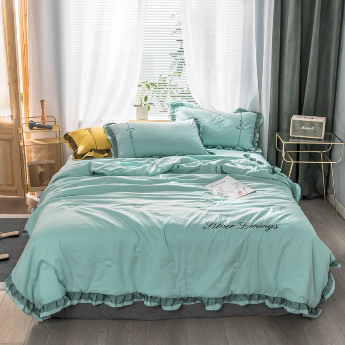 91家纺网 家纺一手货源 找家纺 （总）AB家纺 2019新款蕾丝边夏被