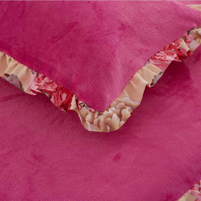 91家纺网 家纺一手货源 找家纺 （总）铠畅 2019韩版法莱绒床裙四件套