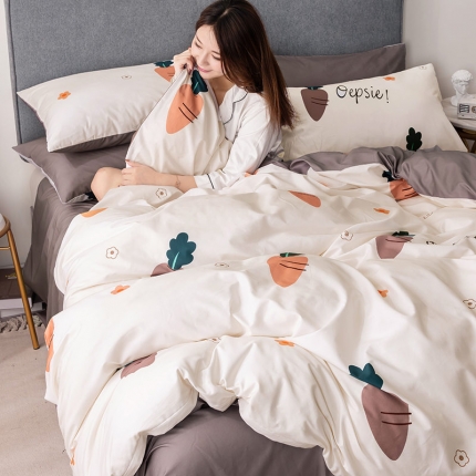 91家纺网 家纺一手货源 找家纺 （总）HL原创 秋冬全棉13070四件套升级版小清新系列