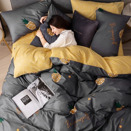 91家纺网 家纺一手货源 找家纺 （总）HL原创 秋冬全棉13070四件套升级版小清新系列