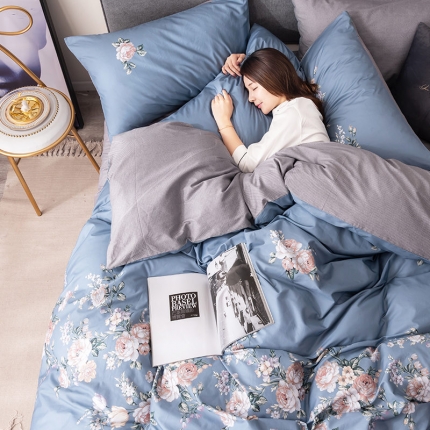 91家纺网 家纺一手货源 找家纺 （总）HL原创 秋冬全棉13070四件套升级版小清新系列