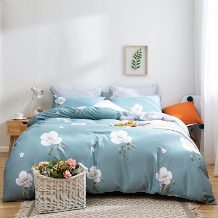 91家纺网 家纺一手货源 找家纺 （总）HL原创 秋冬全棉13070四件套升级版小清新系列