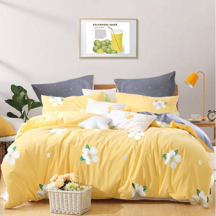 91家纺网 家纺一手货源 找家纺 （总）HL原创 秋冬全棉13070四件套升级版小清新系列