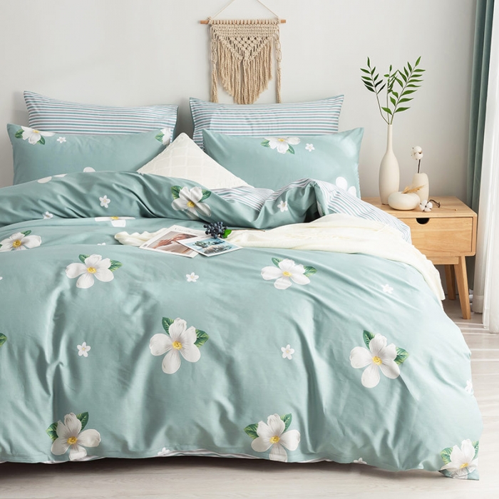 91家纺网 家纺一手货源 找家纺 HL原创 秋冬全棉13070四件套升级版小清新系列 邂逅