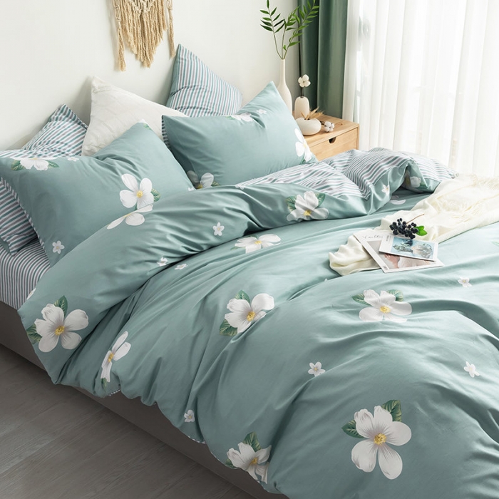 91家纺网 家纺一手货源 找家纺 HL原创 秋冬全棉13070四件套升级版小清新系列 邂逅