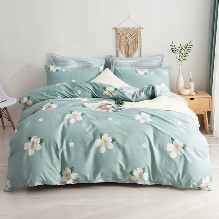 91家纺网 家纺一手货源 找家纺 HL原创 秋冬全棉13070四件套升级版小清新系列 邂逅