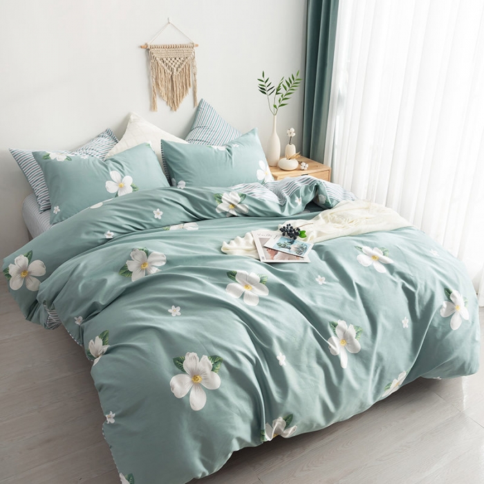 91家纺网 家纺一手货源 找家纺 HL原创 秋冬全棉13070四件套升级版小清新系列 邂逅