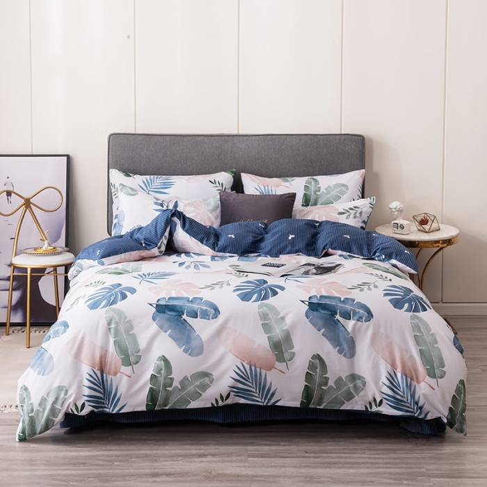 91家纺网 家纺一手货源 找家纺 HL原创 秋冬全棉13070四件套升级版小清新系列 深秋