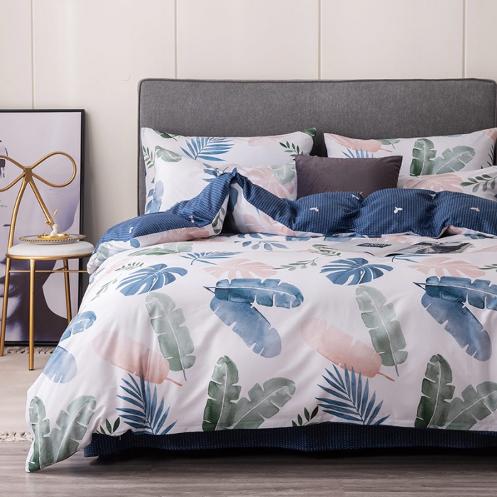 91家纺网 家纺一手货源 找家纺 HL原创 秋冬全棉13070四件套升级版小清新系列 深秋