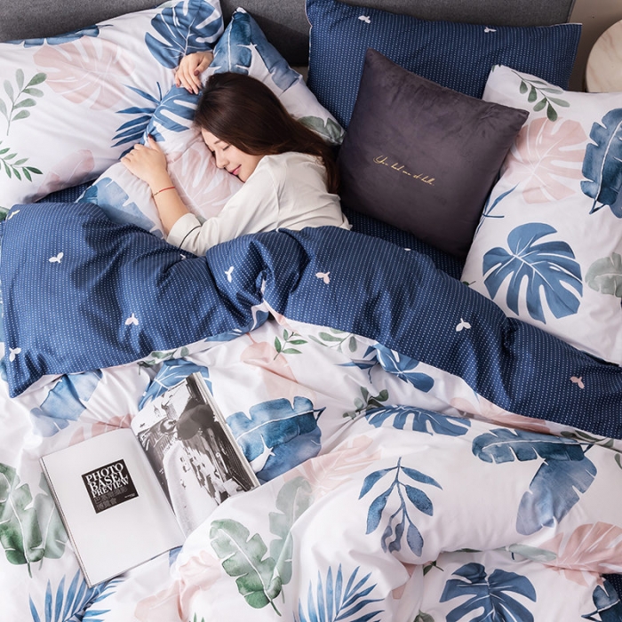 91家纺网 家纺一手货源 找家纺 HL原创 秋冬全棉13070四件套升级版小清新系列 深秋