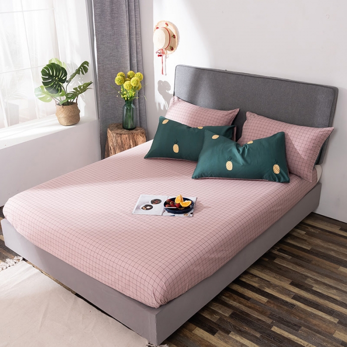 91家纺网 家纺一手货源 找家纺 HL原创秋冬全棉13070四件套升级版小清新系列夏威夷-墨绿