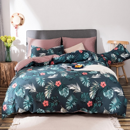 HL原创 秋冬全棉13070四件套升级版小清新系列 挪威森林