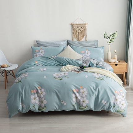 91家纺网 家纺一手货源 找家纺 HL原创 秋冬全棉13070四件套升级版小清新系列 容妆