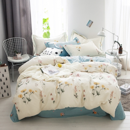 91家纺网 家纺一手货源 找家纺 薏思家纺 13372新品爆款四件套 幸福花开