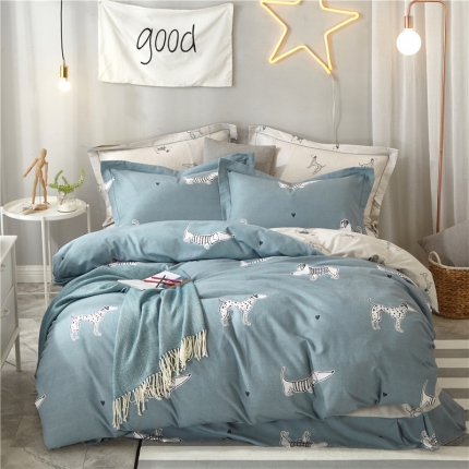 91家纺网 家纺一手货源 找家纺 （总）薏思家纺 纯棉磨毛四件套影棚图