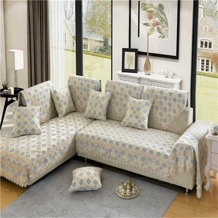 91家纺网 家纺一手货源 找家纺 （总）启博家纺 2022防滑提花全盖雪尼尔沙发巾沙发垫沙发套沙发罩