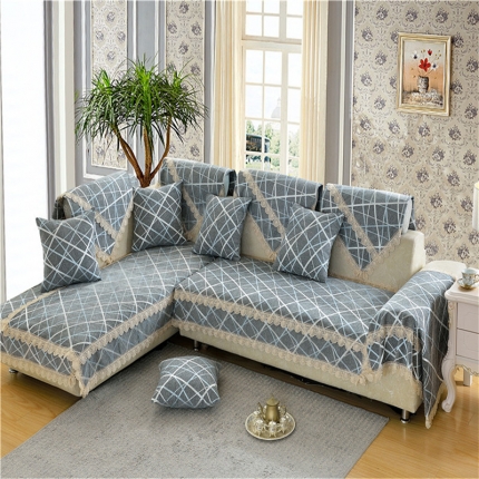 91家纺网 家纺一手货源 找家纺 （总）启博家纺 2022防滑提花全盖雪尼尔沙发巾沙发垫沙发套沙发罩
