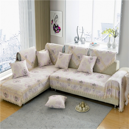 91家纺网 家纺一手货源 找家纺 （总）启博家纺 2022防滑提花全盖雪尼尔沙发巾沙发垫沙发套沙发罩