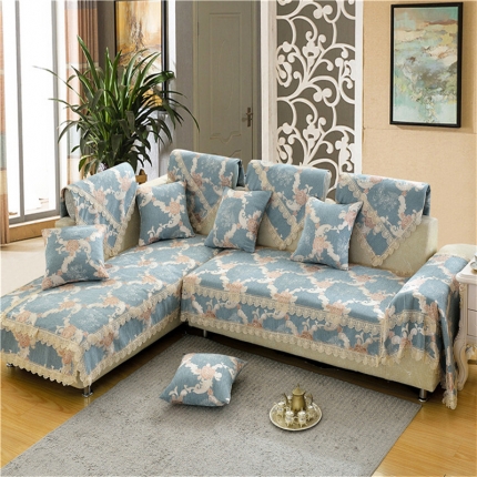 91家纺网 家纺一手货源 找家纺 （总）启博家纺 2022防滑提花全盖雪尼尔沙发巾沙发垫沙发套沙发罩