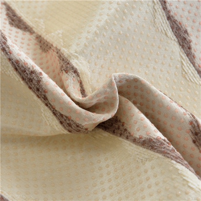 91家纺网 家纺一手货源 找家纺 启博家纺 2022防滑提花全盖雪尼尔沙发巾沙发垫沙发套沙发罩素菲-咖啡条