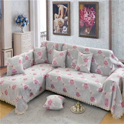 91家纺网 家纺一手货源 找家纺 （总）启博家纺 2022加厚提花全盖雪尼尔沙发巾沙发垫沙发套沙发罩
