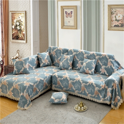 91家纺网 家纺一手货源 找家纺 （总）启博家纺 2022加厚提花全盖雪尼尔沙发巾沙发垫沙发套沙发罩