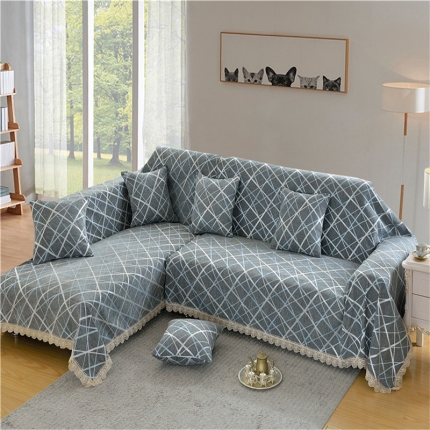 91家纺网 家纺一手货源 找家纺 （总）启博家纺 2022加厚提花全盖雪尼尔沙发巾沙发垫沙发套沙发罩