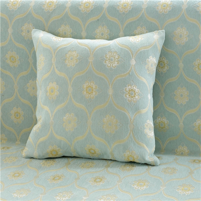 91家纺网 家纺一手货源 找家纺 启博家纺 2022加厚提花全盖雪尼尔沙发巾沙发垫沙发套沙发罩 蕉叶纹（浅绿）