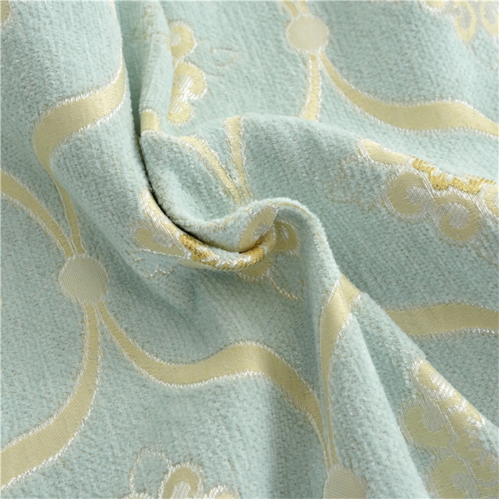 91家纺网 家纺一手货源 找家纺 启博家纺 2022加厚提花全盖雪尼尔沙发巾沙发垫沙发套沙发罩 蕉叶纹（浅绿）