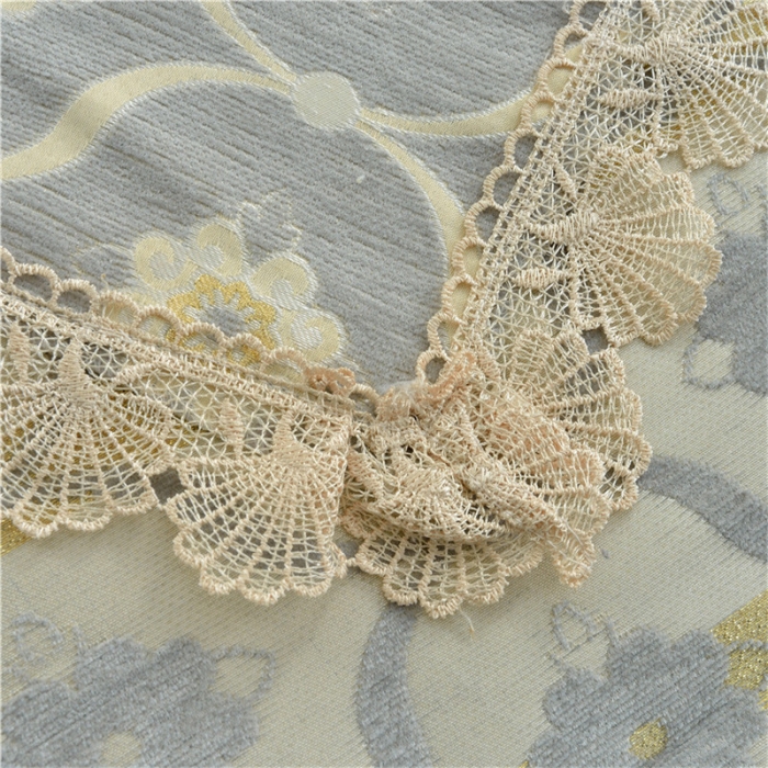 91家纺网 家纺一手货源 找家纺 启博家纺 2022加厚提花全盖雪尼尔沙发巾沙发垫沙发套沙发罩 蕉叶纹-银灰