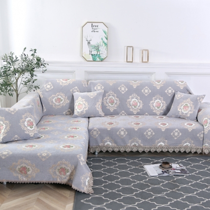 91家纺网 家纺一手货源 找家纺 （总）启博家纺 2022欧式简约全盖雪尼尔沙发巾沙发垫沙发套沙发罩