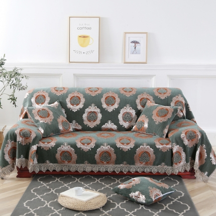 91家纺网 家纺一手货源 找家纺 （总）启博家纺 2022欧式简约全盖雪尼尔沙发巾沙发垫沙发套沙发罩