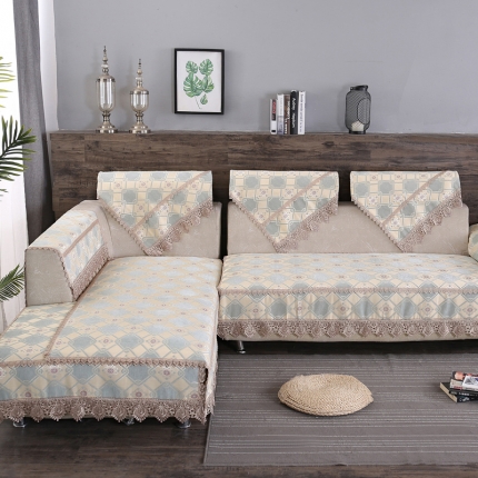 91家纺网 家纺一手货源 找家纺 （总）启博家纺 2022防滑提花全盖雪尼尔沙发巾沙发垫沙发套沙发罩