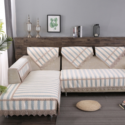 91家纺网 家纺一手货源 找家纺 （总）启博家纺 2022防滑提花全盖雪尼尔沙发巾沙发垫沙发套沙发罩