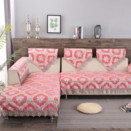 91家纺网 家纺一手货源 找家纺 （总）启博家纺 2022防滑提花全盖雪尼尔沙发巾沙发垫沙发套沙发罩