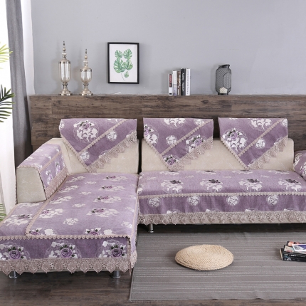 91家纺网 家纺一手货源 找家纺 （总）启博家纺 2022防滑提花全盖雪尼尔沙发巾沙发垫沙发套沙发罩