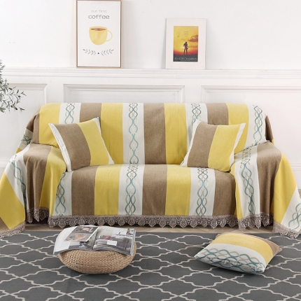 91家纺网 家纺一手货源 找家纺 （总）启博家纺 2022欧式简约全盖雪尼尔沙发巾沙发垫沙发套沙发罩